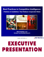Best Practices In Competitive Intelligence: Policies & Guidelines That Reduce Corporate Risks