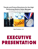 Trends and Future Directions for the High Performing District Sales Manager: A Comparative View from 2007 and 2009