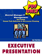 Pharmaceutical District Manager Performance Management: Recruiting, Career Path & Succession Planning